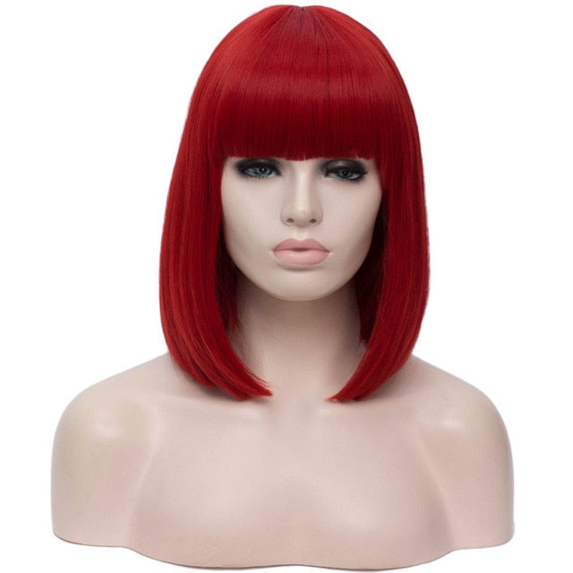 Straight Short Bob Wig with Bangs - Sissy Lux