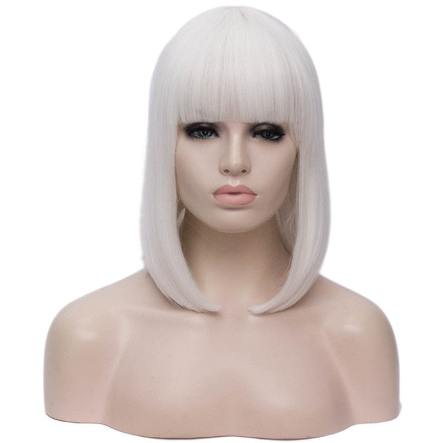 Straight Short Bob Wig with Bangs - Sissy Lux