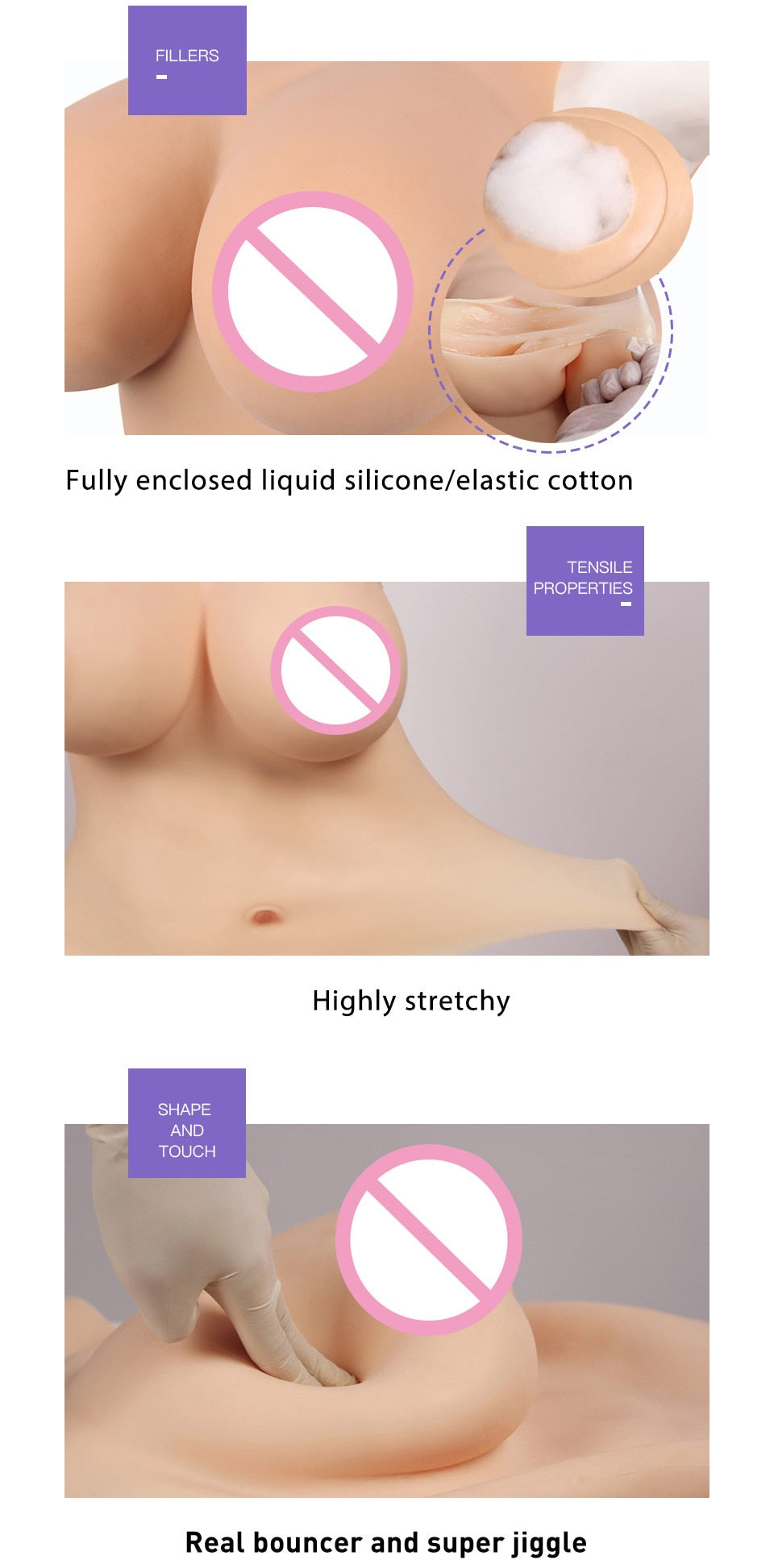 E Cup Silicone Breast Forms - Sissy Lux