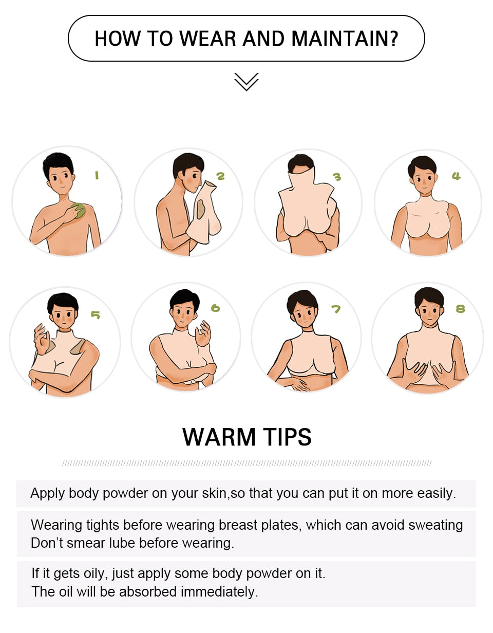 G Cup Half Body Silicone Breast Forms - Sissy Lux