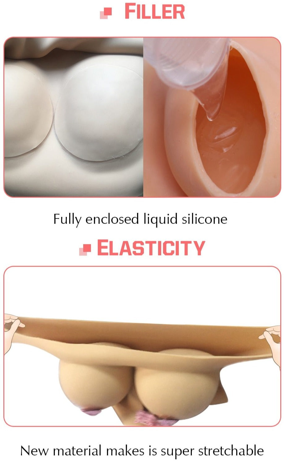 D Cup Silicone Breast Forms - Sissy Lux
