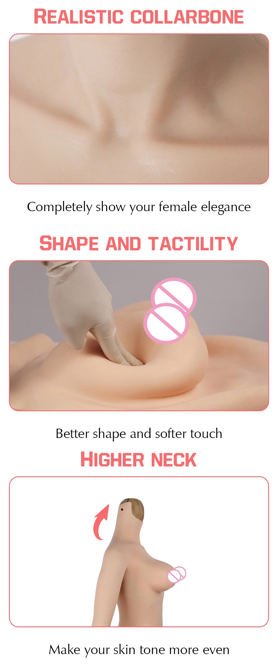 D Cup Silicone Breast Forms - Sissy Lux