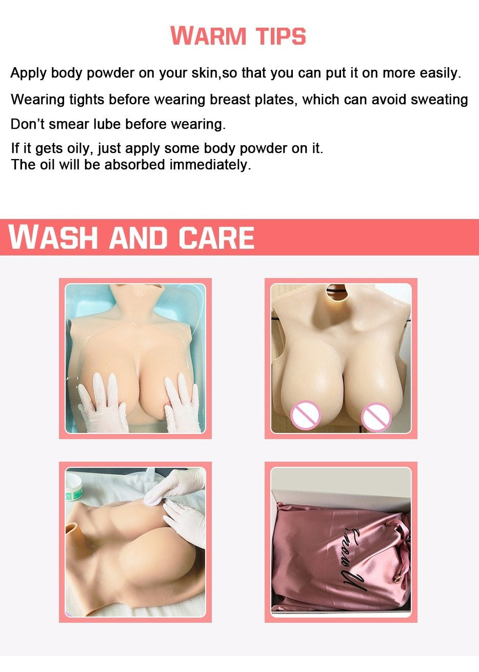 D Cup Silicone Breast Forms - Sissy Lux