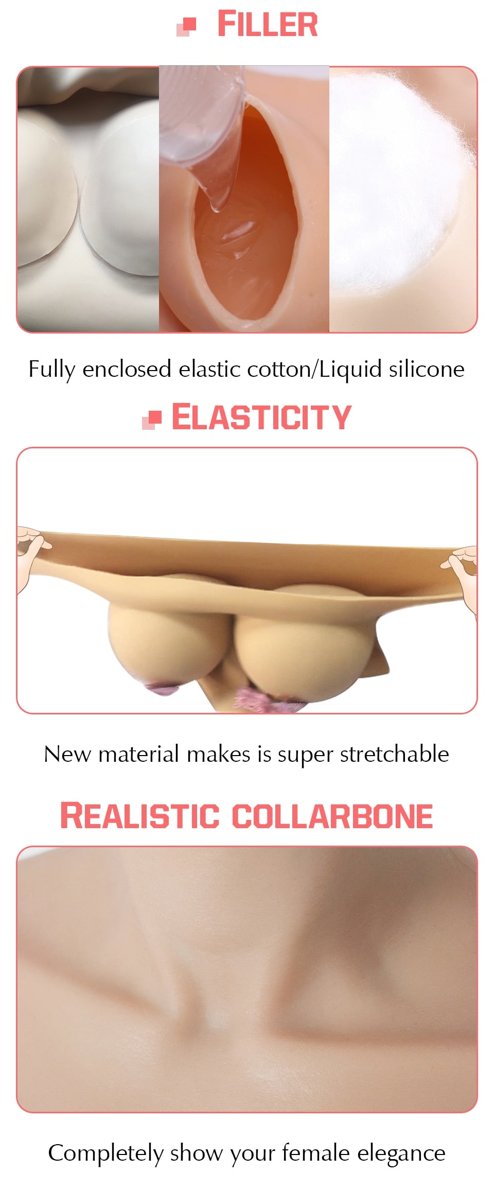 H Cup Silicone Breast Forms - Sissy Lux