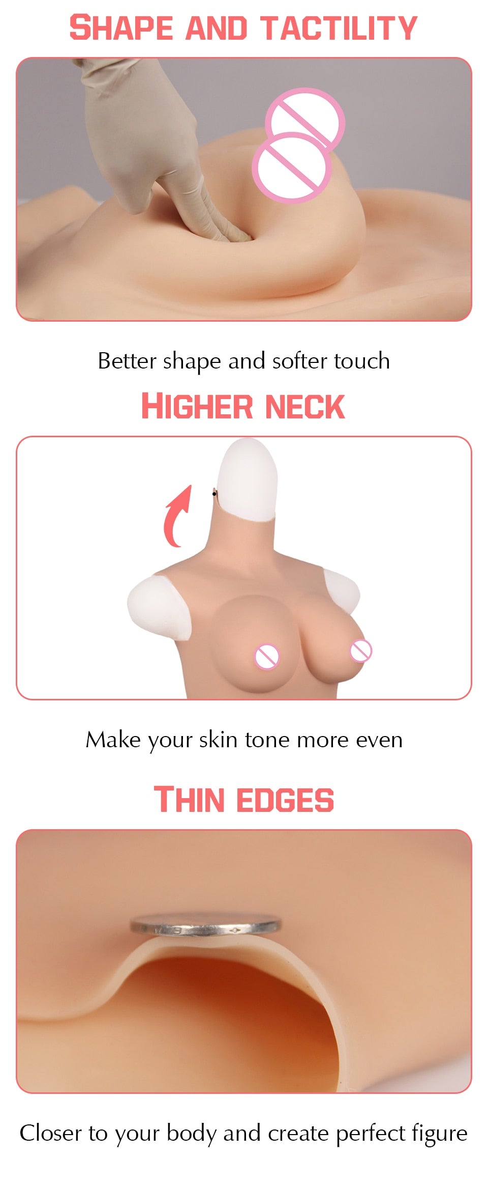 H Cup Silicone Breast Forms - Sissy Lux