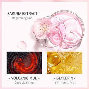 Cherry Blossoms Oil Control Pink Face Mask - Sissy Lux