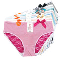 Striped Sissy Panties Set with Bowknot - Sissy Lux