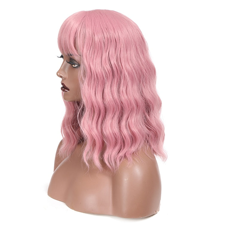 "Cute Sissy" Wavy Wig with Bangs - Sissy Lux