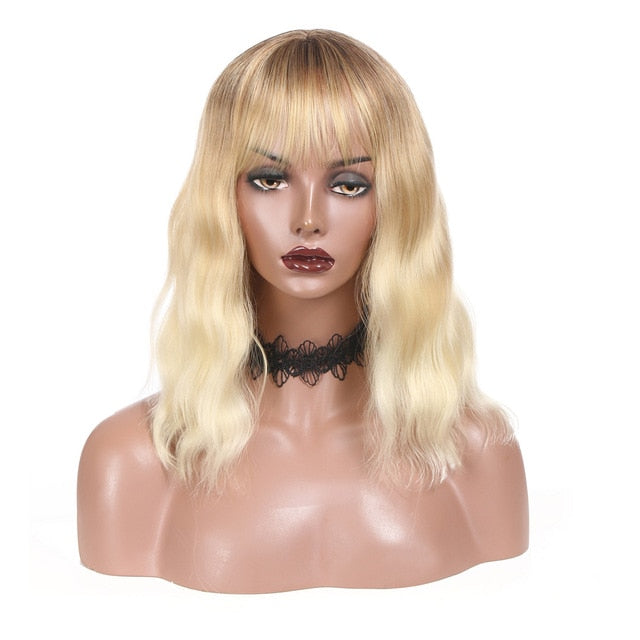 "Cute Sissy" Wavy Wig with Bangs - Sissy Lux