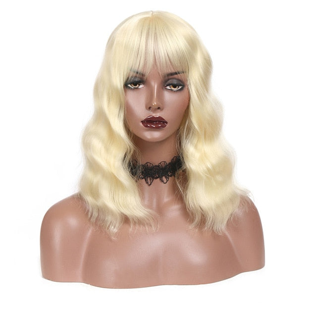 "Cute Sissy" Wavy Wig with Bangs - Sissy Lux
