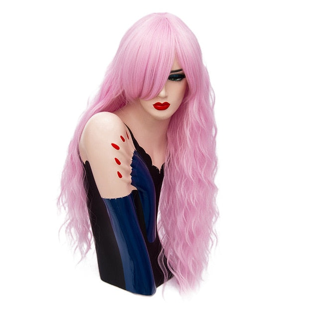 Long Wavy Wig with Side Bangs - Sissy Lux