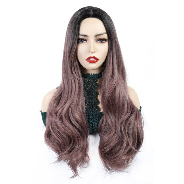 Two Tone Long Wavy Wig - Sissy Lux