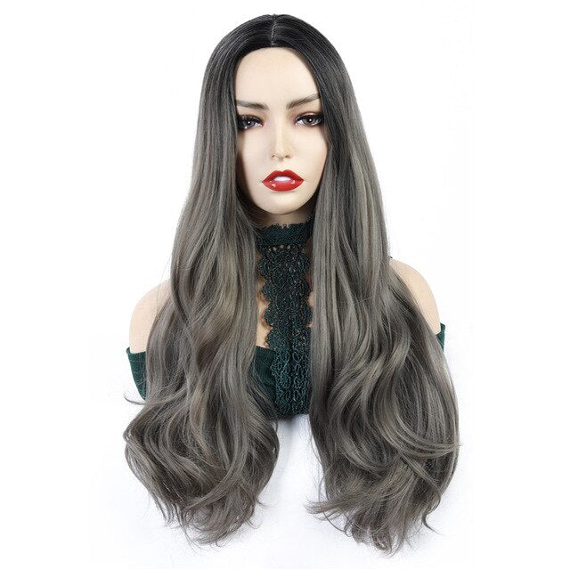 Two Tone Long Wavy Wig - Sissy Lux