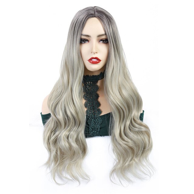 Two Tone Long Wavy Wig - Sissy Lux