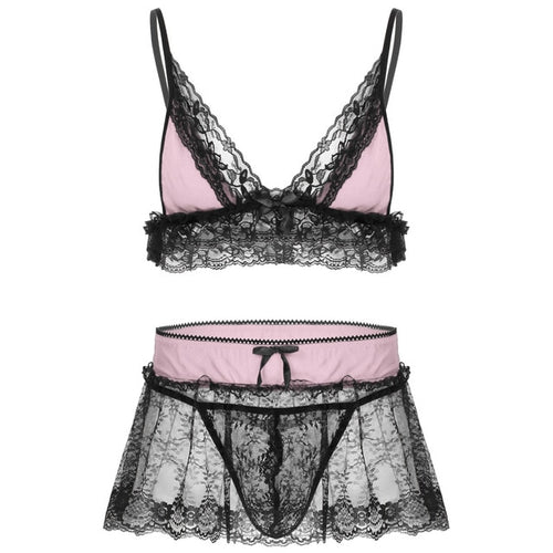 "Sissy Leonor" Lace Lingerie Set - Sissy Lux