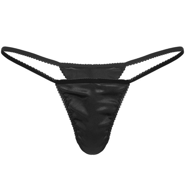 "Sissy Soraya" Silky Satin Thong - Sissy Lux