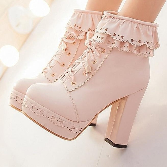 Playful Sissy Ruffle Booties - Sissy Lux