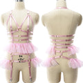 Pink Lace Sexy Sissy Harness - Sissy Lux