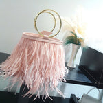 Load image into Gallery viewer, Real Ostrich Feathers Sissy Bucket Bag - Sissy Lux
