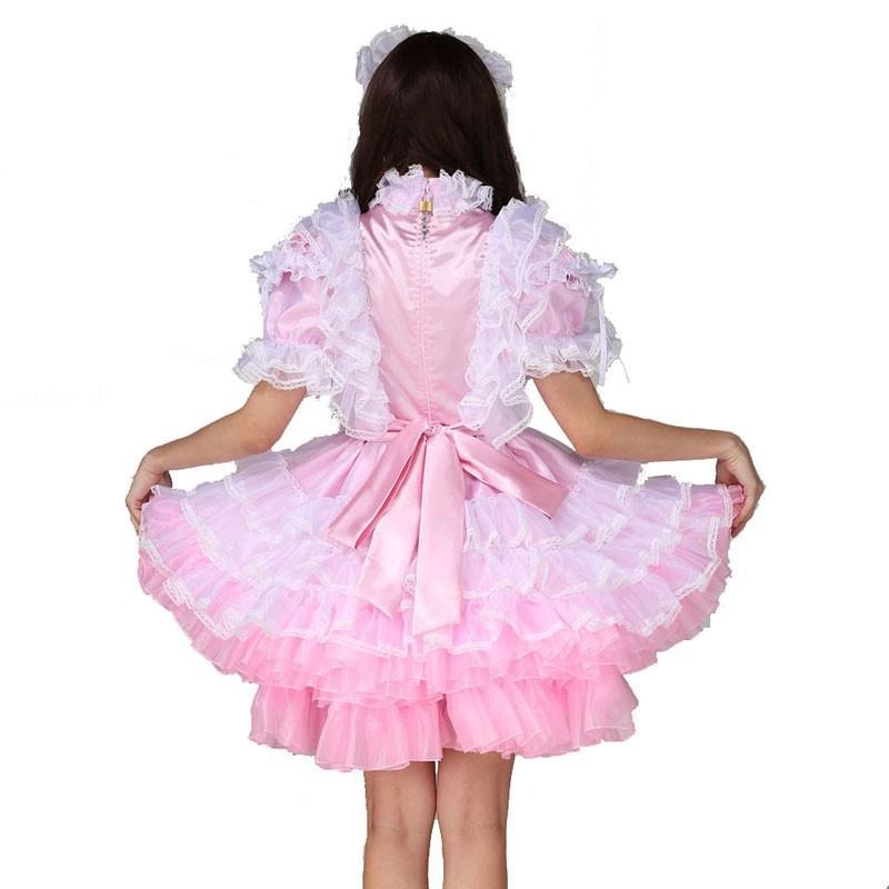 Lockable Organza Sissy Maid Dress - Sissy Lux