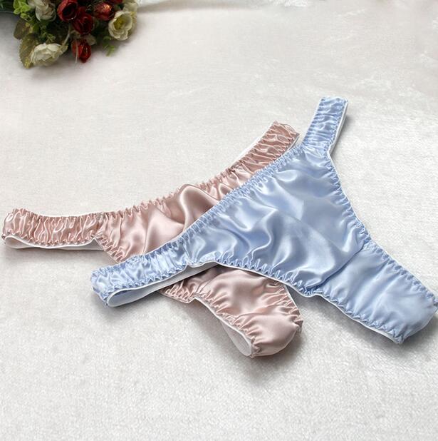 100% Pure Silk Thong (Set of 2) - Sissy Lux