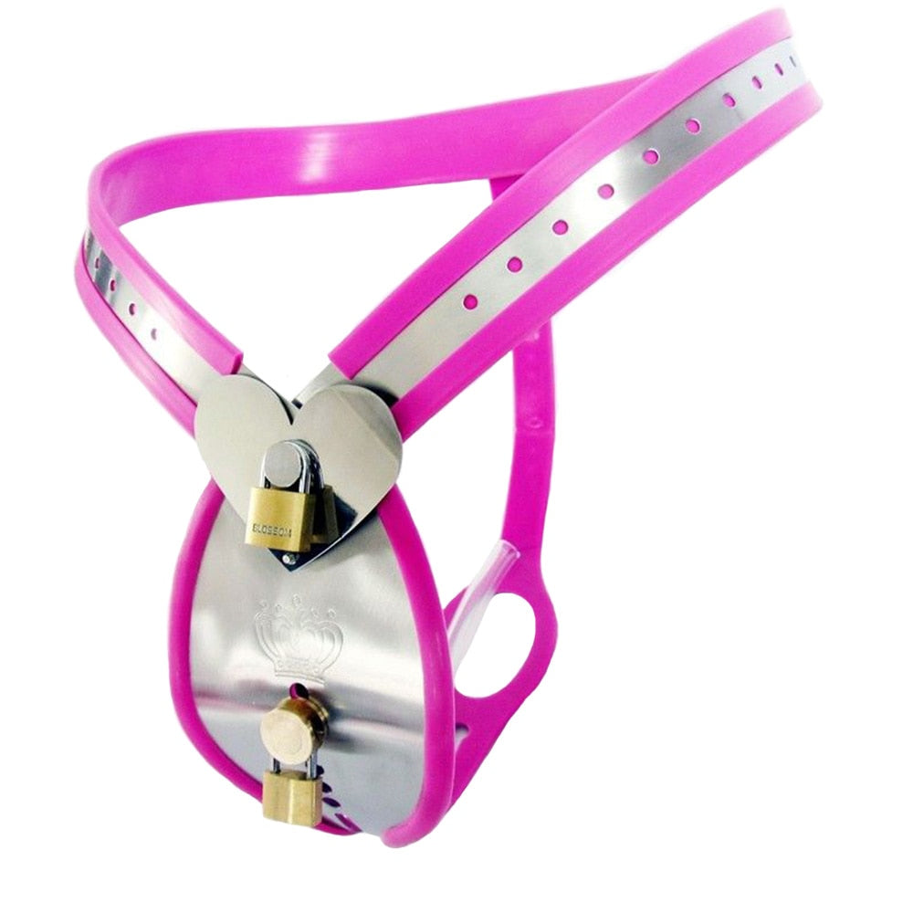 "Bad Sissy" Chastity Belt w/ Anal Plug - Sissy Lux