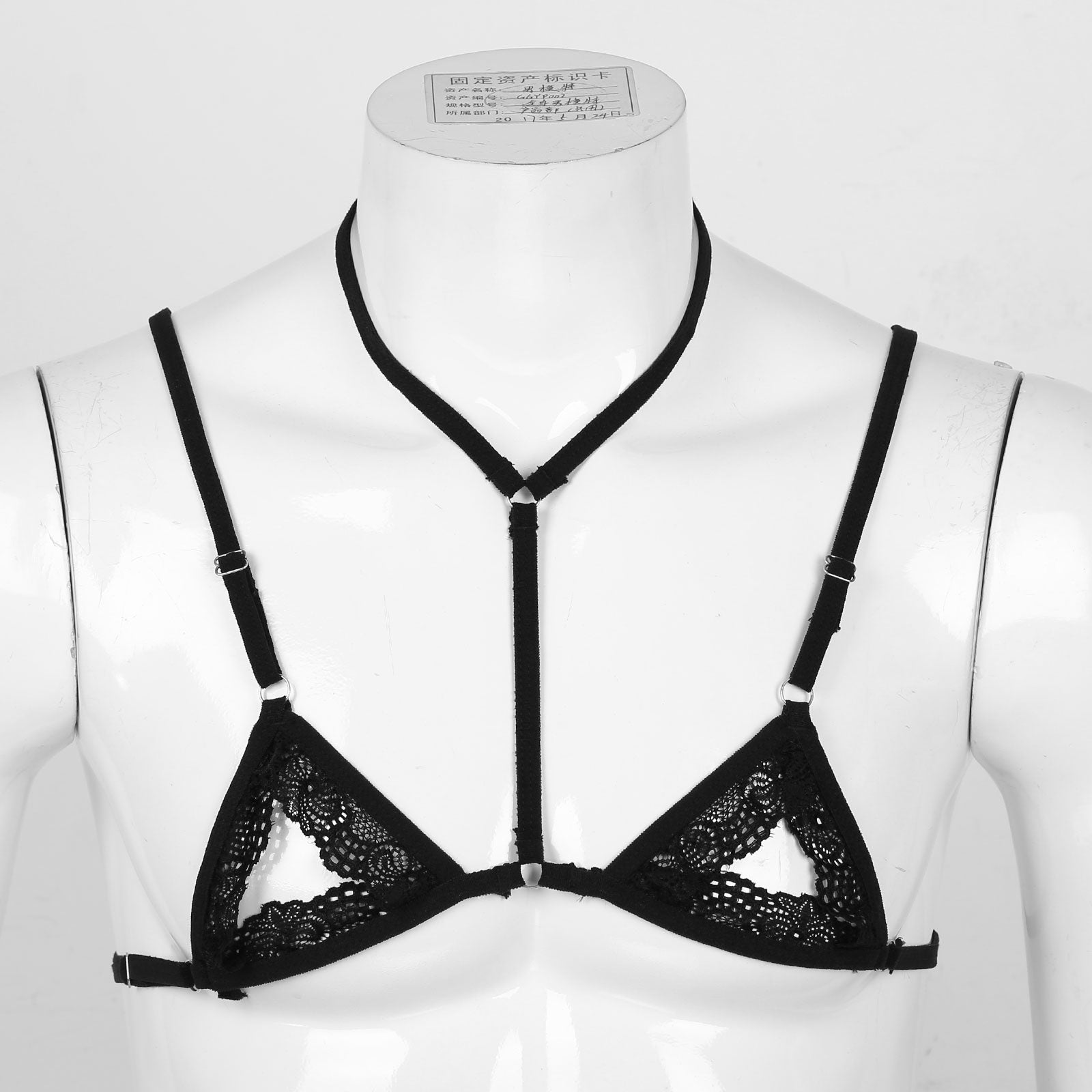 Sheer Lace Halter Bra - Sissy Lux