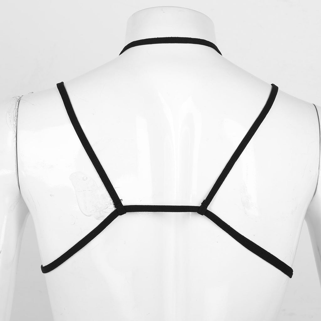 Sheer Lace Halter Bra - Sissy Lux