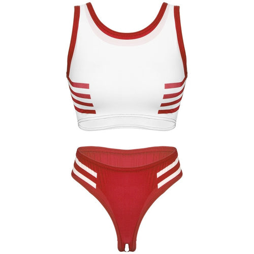 Cute Schoolgirl Crotchless Uniform - Sissy Lux