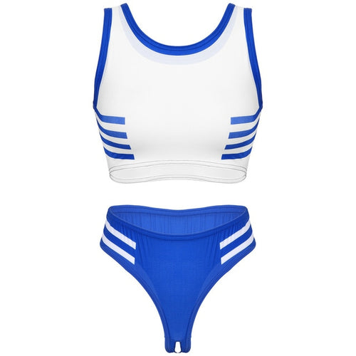 Cute Schoolgirl Crotchless Uniform - Sissy Lux