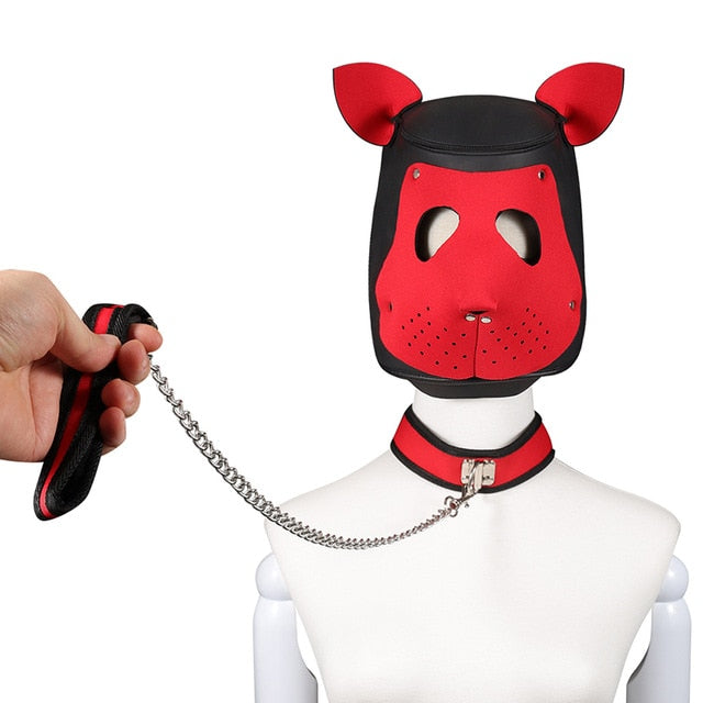 Puppy Play Sissy Slave Dog Mask - Sissy Lux