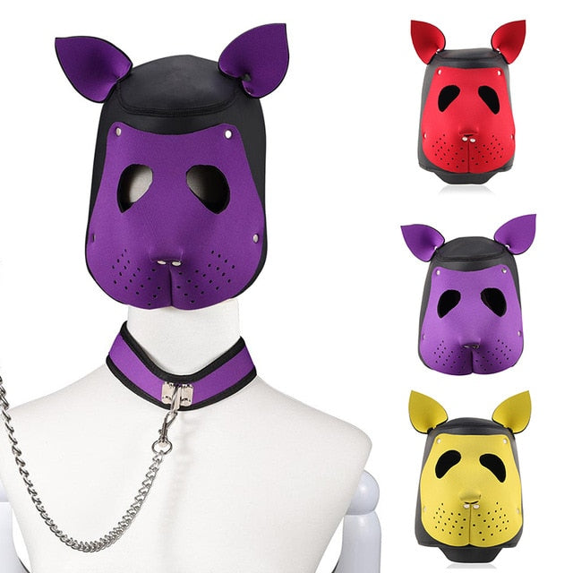 Puppy Play Sissy Slave Dog Mask - Sissy Lux