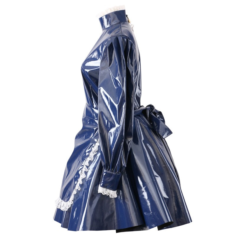 Lockable Blue Sissy Maid Dress - Sissy Lux
