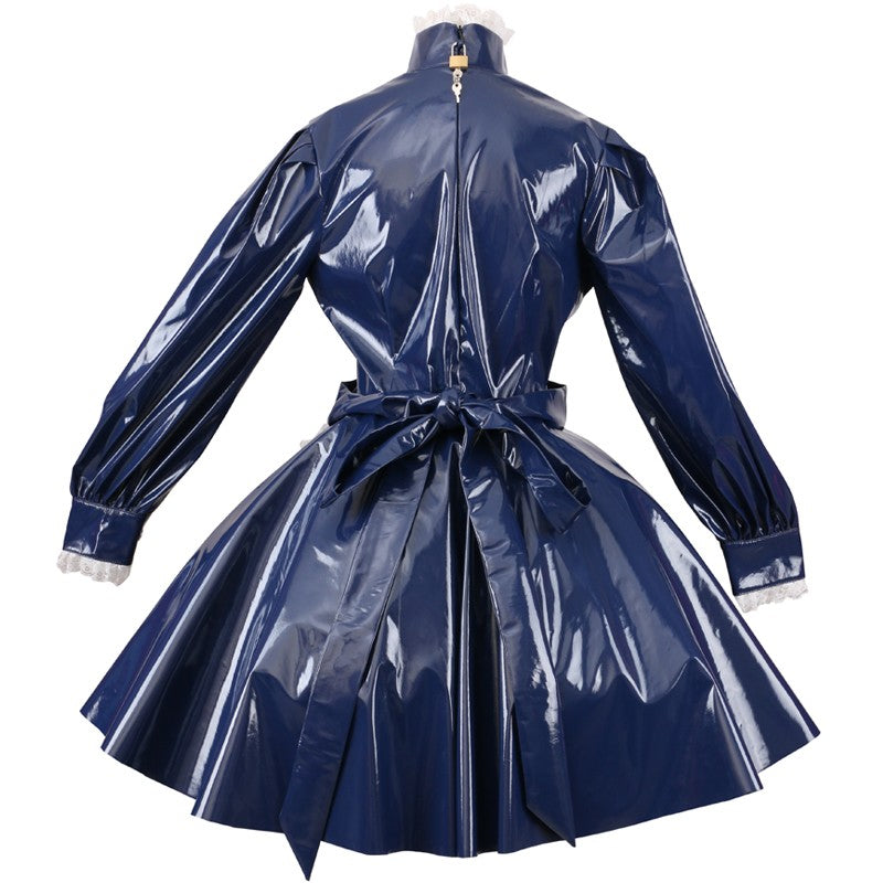 Lockable Blue Sissy Maid Dress - Sissy Lux