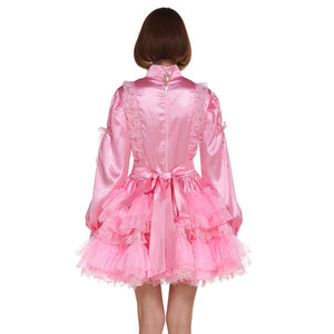 Lockable Pink Sissy Maid Dress - Sissy Lux
