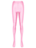 Shiny Pink Tights - Sissy Lux