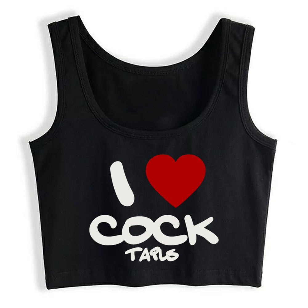 "I Love Cock" Crop Top - Sissy Lux