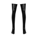Leather Footed Thigh Highs - Sissy Lux