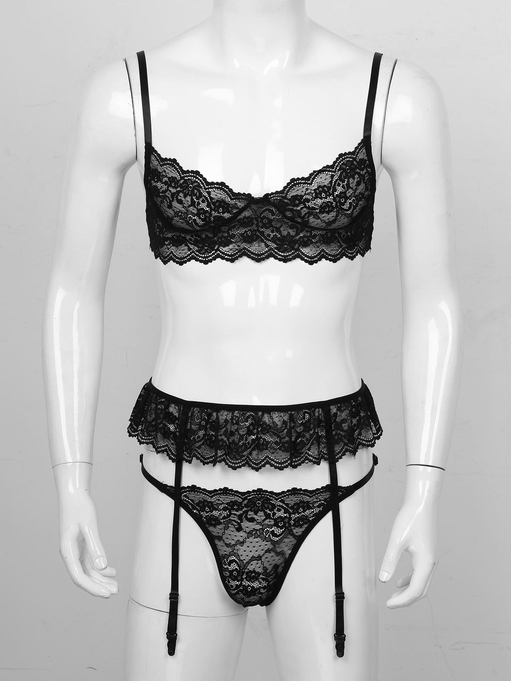 Floral Lace Sissy Lingerie Set - Sissy Lux