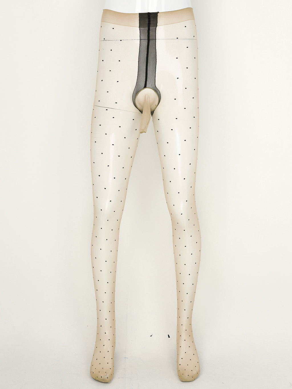 Glossy Dotted Sissy Pouch Pantyhose - Sissy Lux