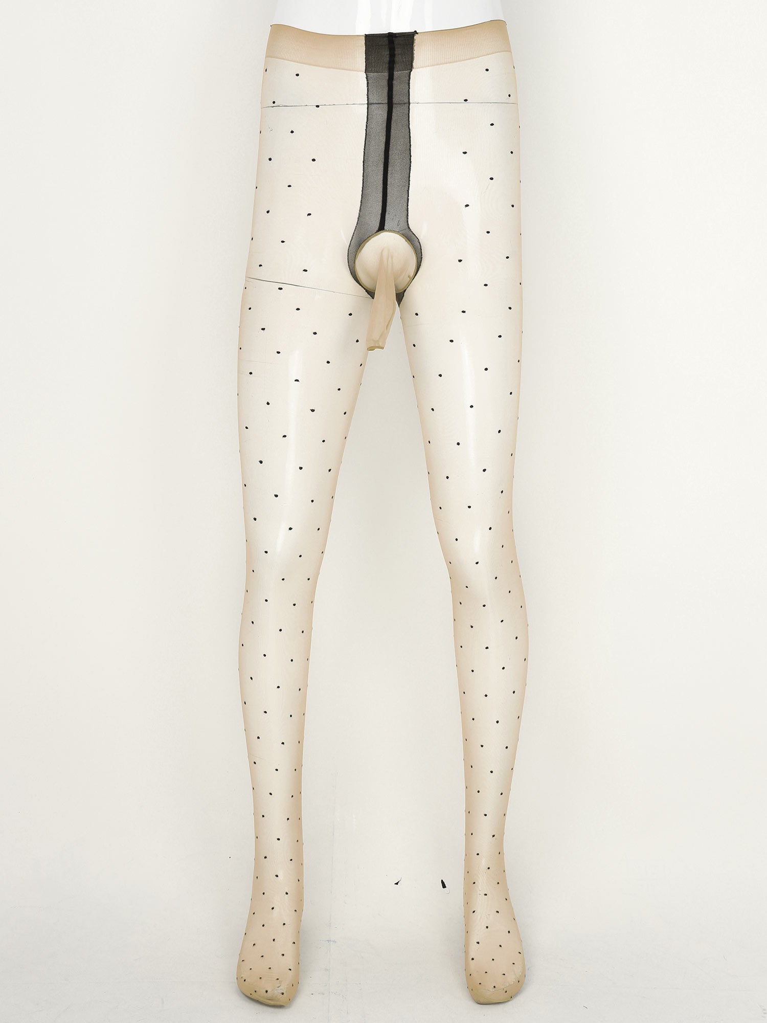 Glossy Dotted Sissy Pouch Pantyhose - Sissy Lux