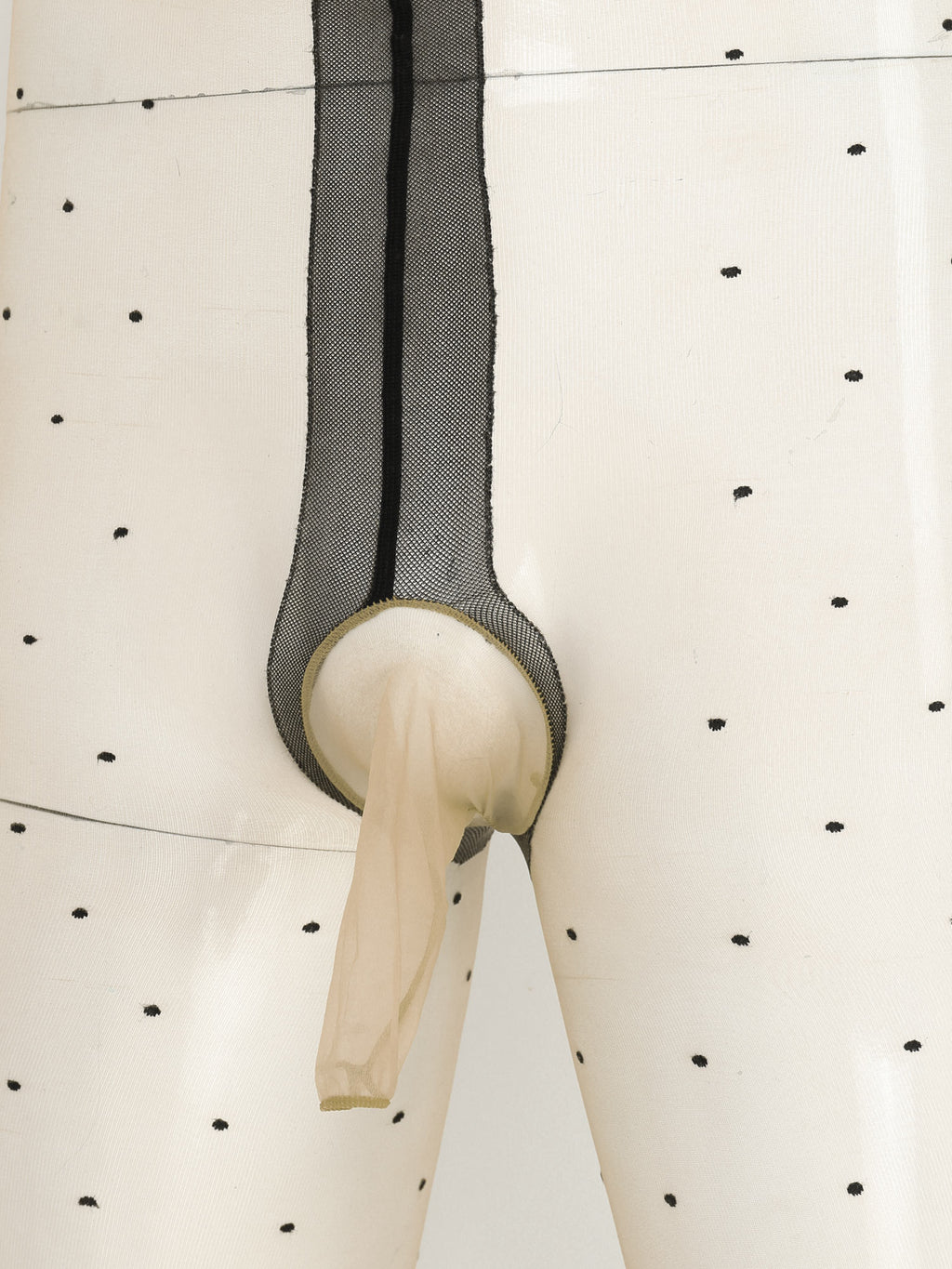 Glossy Dotted Sissy Pouch Pantyhose - Sissy Lux