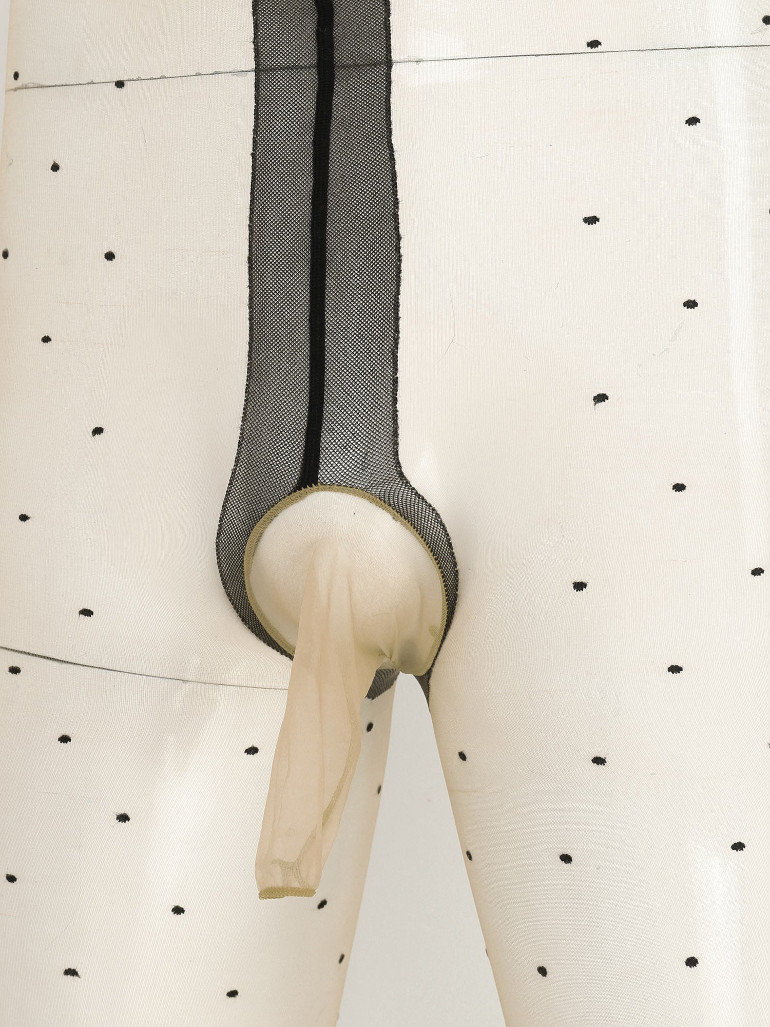 Glossy Dotted Sissy Pouch Pantyhose - Sissy Lux