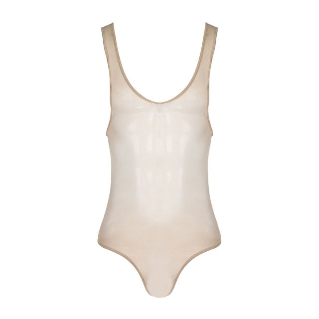 Glossy See-Through Bodysuit - Sissy Lux