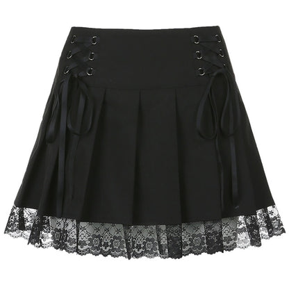 Cute Black Pleated Skirt - Sissy Lux