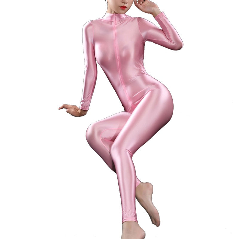 "F*ck Me Hard" Glossy Bodysuit - Sissy Lux