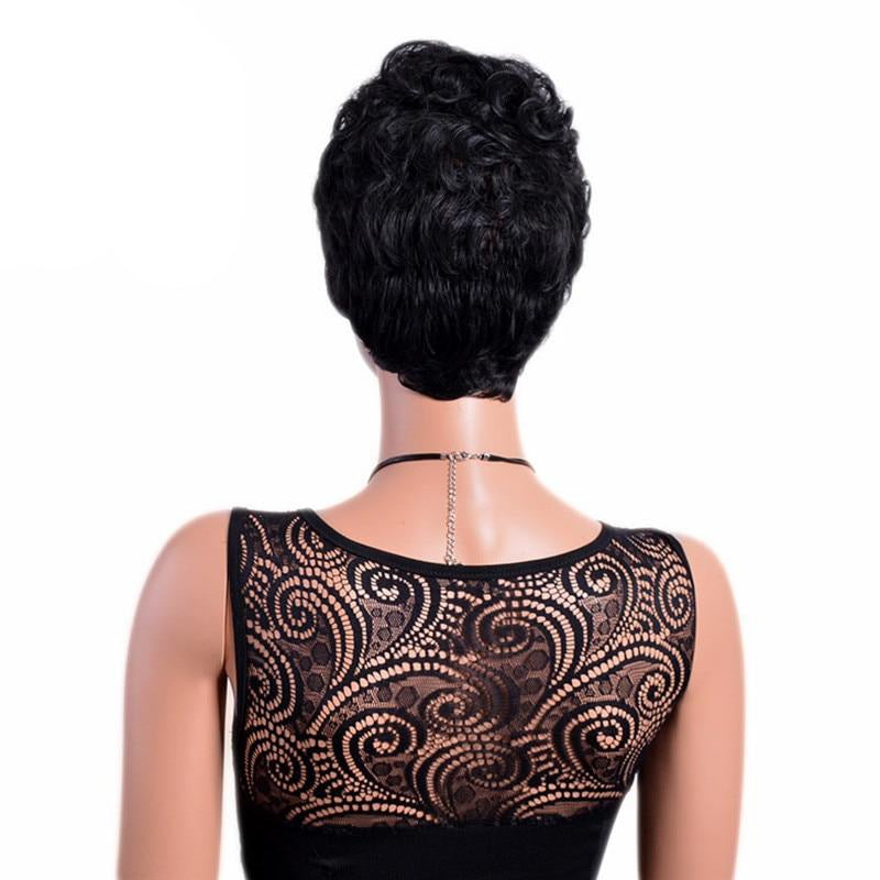 Curly Short Wig with Bangs - Sissy Lux