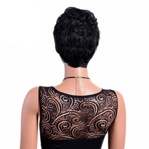 Curly Short Wig with Bangs - Sissy Lux