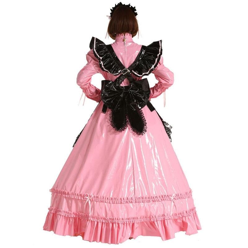 Lockable Long Sissy Maid Dress - Sissy Lux