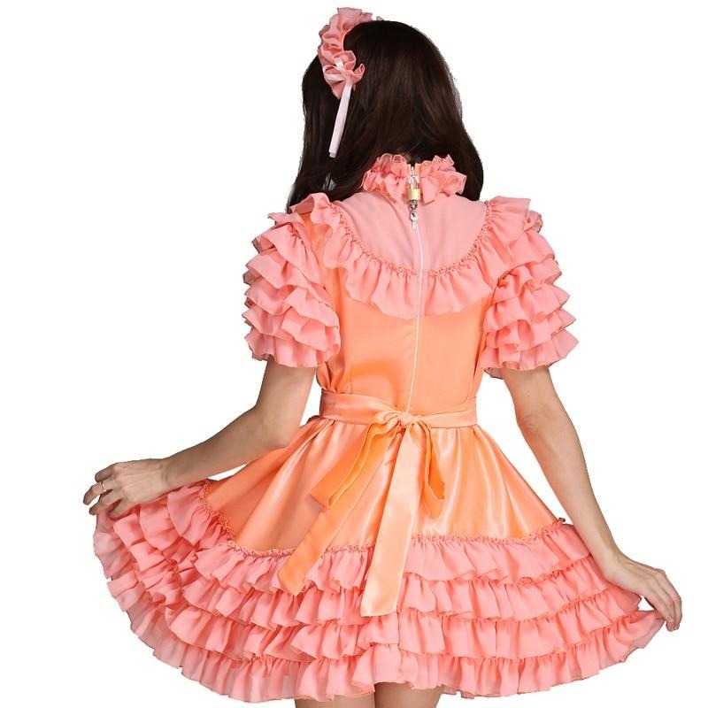 Lockable Ruffles Maid Dress - Sissy Lux